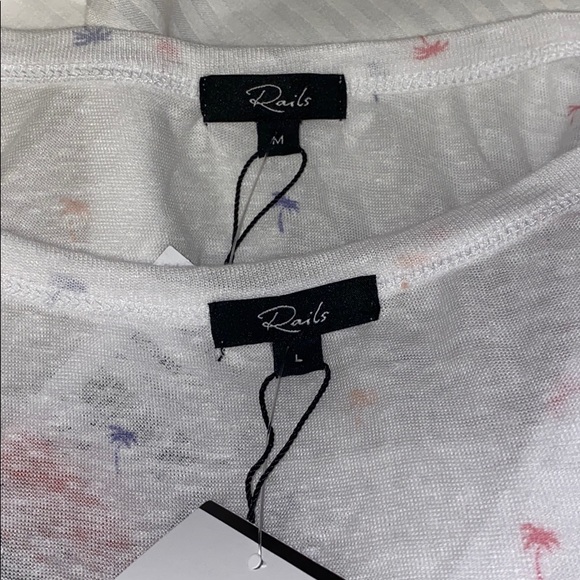 Rails White Palm Trees Pocket Tank Top NWT - Picture 4 of 6